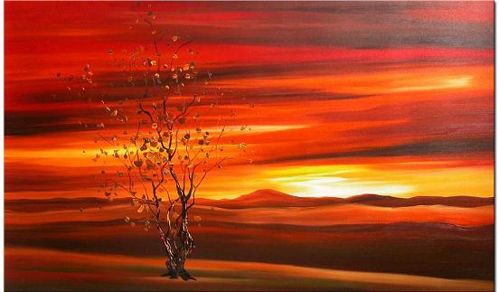 Dafen Oil Painting on canvas sunglow -set015